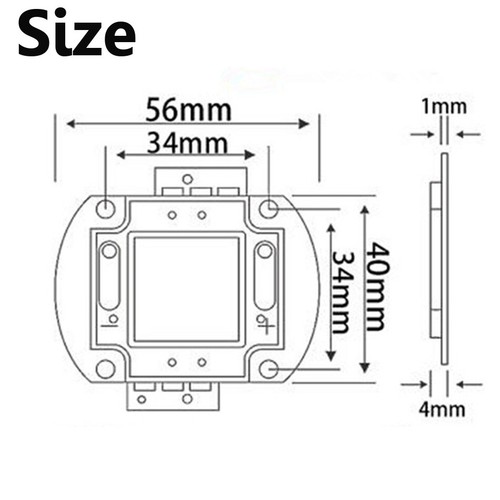 50W 100W Double Color led white +Royal Blue 28-36V High Power LED Light lamp - Picture 5 of 7