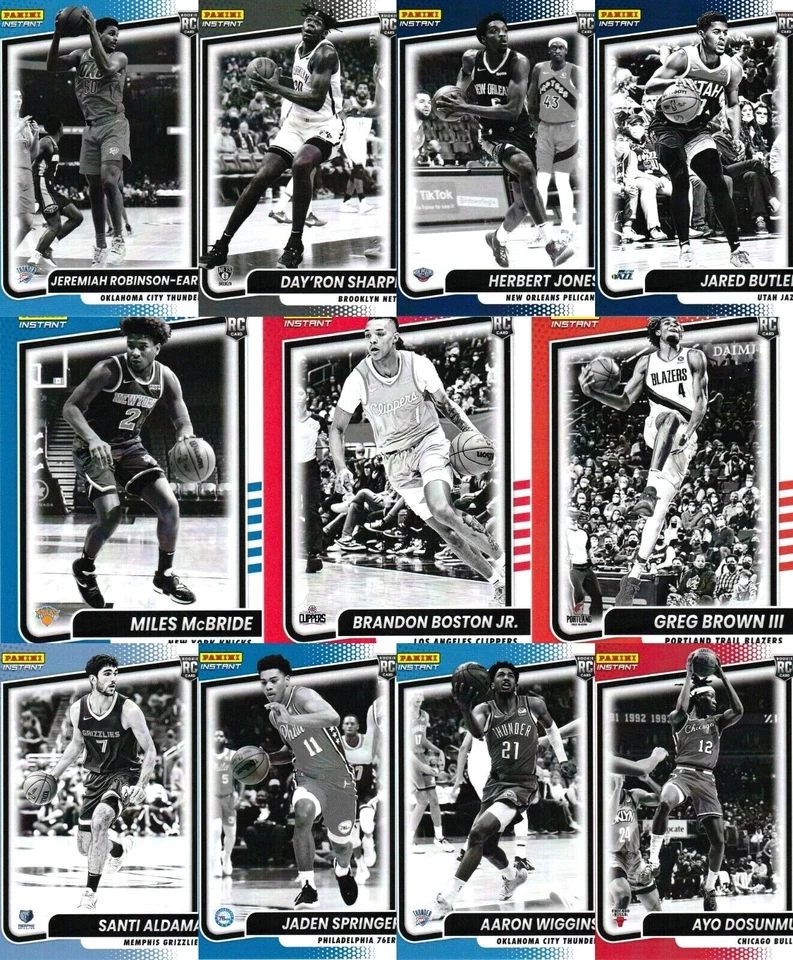 2021-22 PANINI NBA BLACK & WHITE ROOKIES #1 - 36 SINGLES - 1/239 LOW PRINT RUN - Image 2 of 3