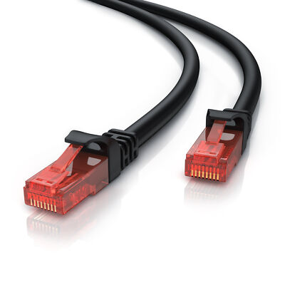 Cat.6 LAN-Kabel-Gigabit-Geschwindigkeit für Netzwerk RJ45 Stecker Schwarz 2m