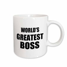 3dRose Worlds Greatest Boss. black text. great design for the best boss ever Mug