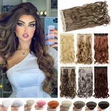 Half Full Head Clip In Hair Extensions 5 Clips Hair Piece 100% Natural Hairpiece