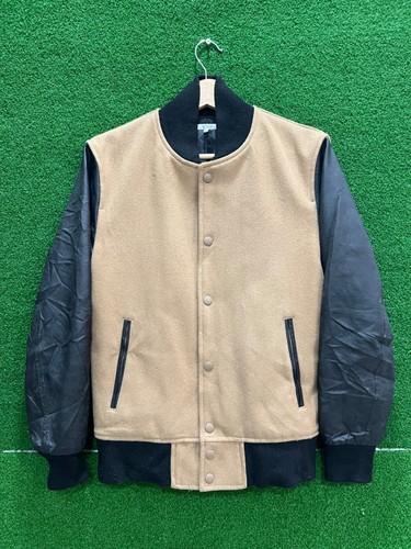 Japanese Brand Relume Standard Journal Varsity Goat Leather Jacket Full Button