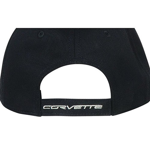 C7 Corvette Grand Sport w/ Visor Stripes Black Polyester Hat - Picture 2 of 2