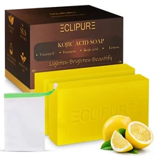 Kojic Acid Soap + Free Net Sponge (2 pack X 100g bars) Dark spot remover & Scars