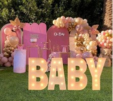Baby Shower Decorations for Girl Boy-2 FT Pre-Cut Foam Board Marquee Letters...