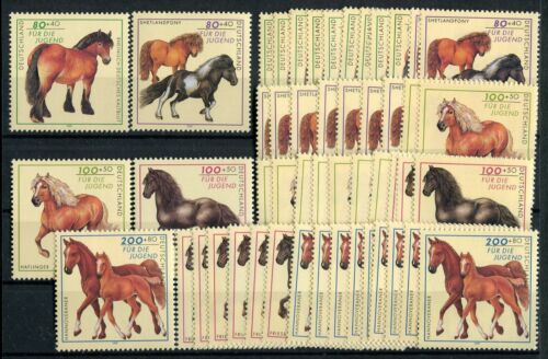 10 x Federación n.o 1920 - 1924 nuevos caballos caballos caballos RFA 1997 Michel 150,00 € montada sin montar o nunca montada - Imagen 1 de 3
