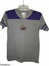 Two Feet Ahead NCAA College LSU Girls Short Sleeve Tee T-Shirt (Size G 14-16)