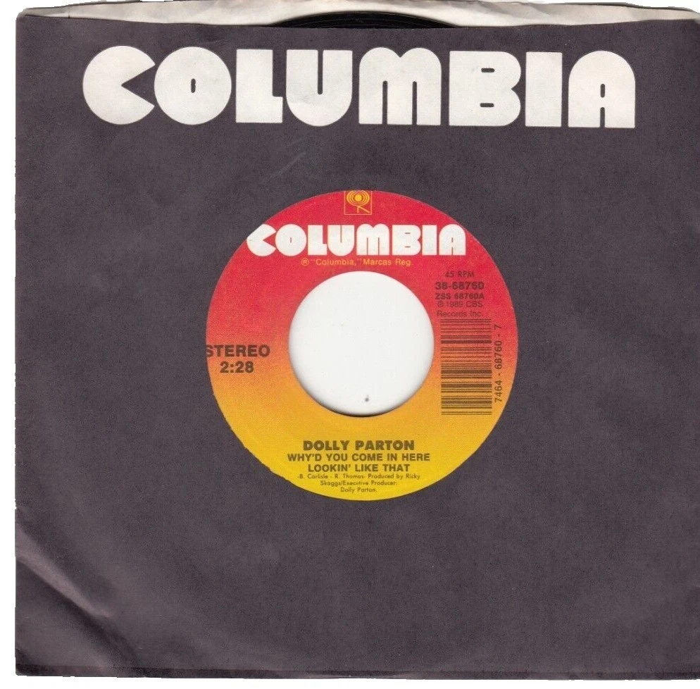 Dolly Parton Mint (M) Grading 45 RPM Speed Vinyl Records