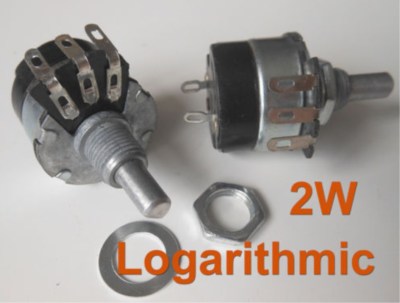 5pc A100K Ω Ohm 100K Logarithmic Nolinear Potentiometer 2W ON/OFF ...