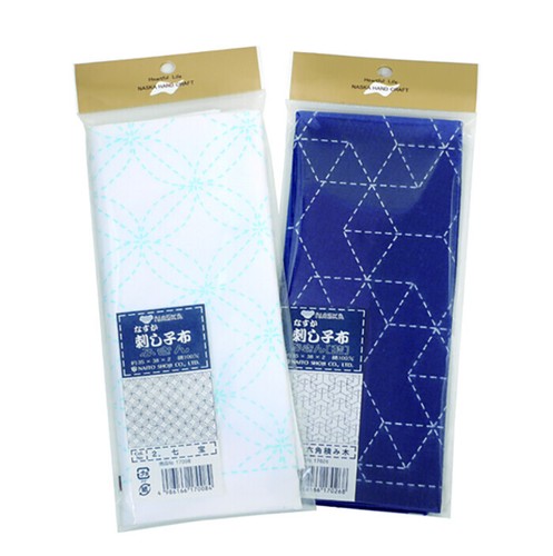 Jpanese Embroidery SASHIKO NASKA HANA FUKIN 35cm 38cm Navy Ai 15 pattern - Picture 3 of 7