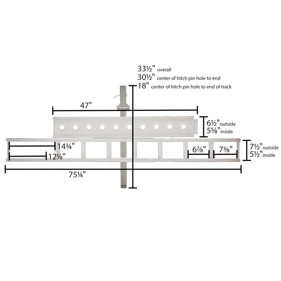 Black Widow AMC-400 Hitch-Mounted Aluminum Motorcycle Carrier Foto 2 de 4