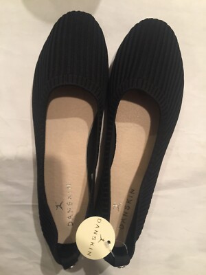 Danskin HOPE SlipOn Stretch Knit Flat Women's 7M 9M 10M Vegan Textile BLACK Mesh