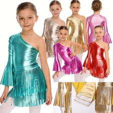 Girls Costumes With Fringed Skirt Outfit Cowgirl Set Western Holiday Party