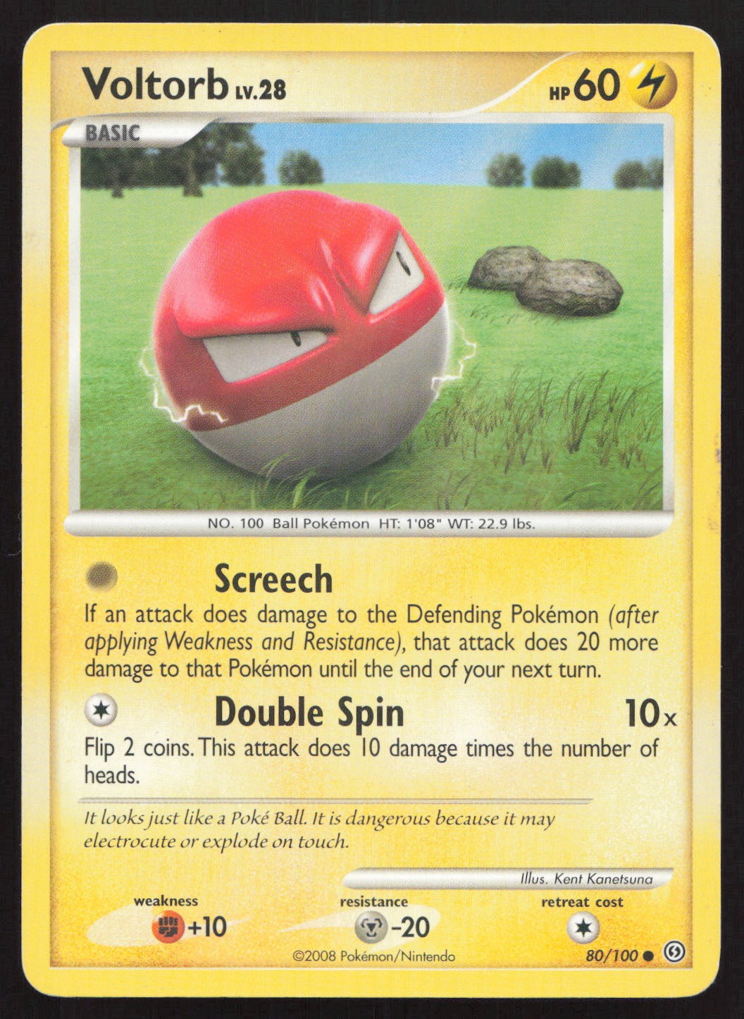 Voltorb (80) 80/100 Common Stormfront Pokemon HP