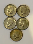 Lot of 5 1966, 1967,1968 US Kennedy Half Dollar 40% SILVER  Coins - 58.2g