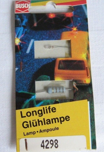 Busch 4298 Longlife bombilla blanca con soporte delantero NUEVO | Zustand: Neu