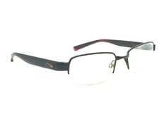 NIKE LIVE FREE 8169 015 Red Jet Black Half-Rimless Eyeglasses Frames 52-18 140