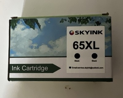 Skylink 65XL Ink Cartridge Black 2 Pack High-Yield for HP multi models New