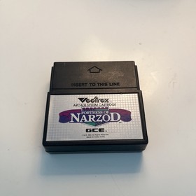 Complete FORTRESS OF NARZOD  Vectrex Video Game Cartridge EUC w/Overlay + Manual