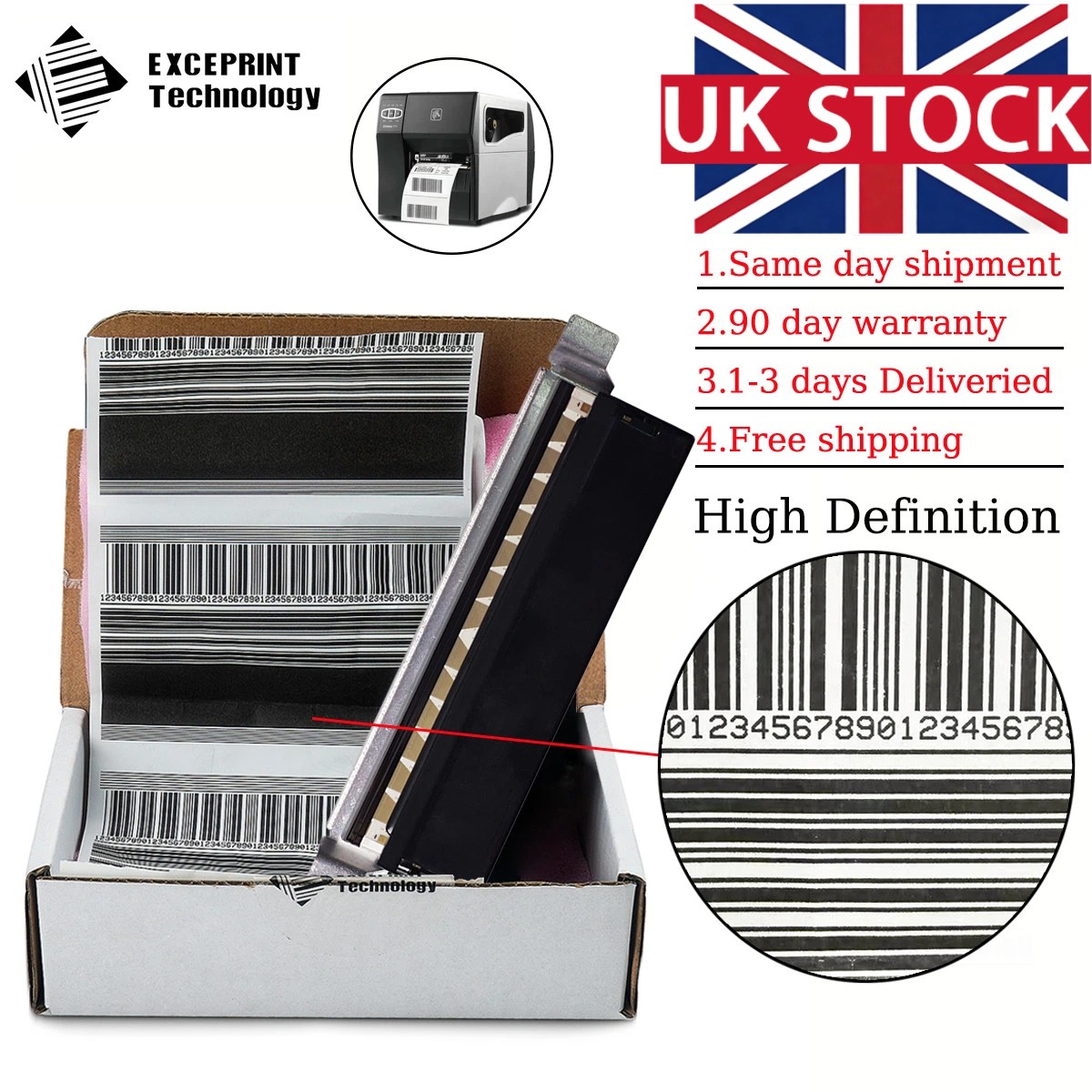 ✅ Testina di Stampa per Stampante Termica Zebra ZT210 ZT220 ZT230 203dpi P1037974-010 ✅