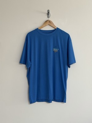 Vilebrequin T-Shirt blau bestickt Strand Jungen Schildkröte Herren XL super