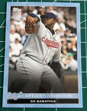 CC Sabathia /150  Topps Derek Jeter Call of the Captain Blue Variant Yankees MLB