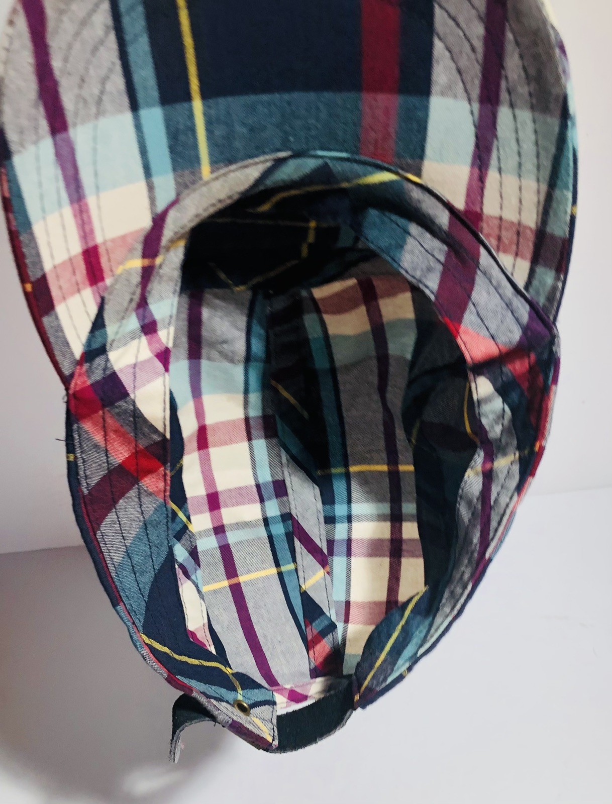 Sluder Patchwork Madras 5 Panel Strapback Adjusta… - image 7
