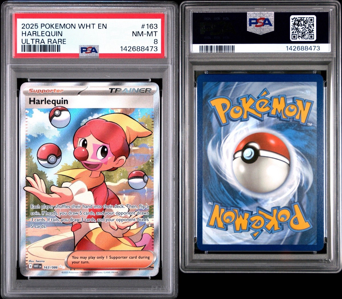 harlequin pokemon card Harlequin - 165/086 - SV11W: White Flare [FULL ART] [Near Mint] main image 0