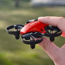 V995 Red Mini Drone for Kids and Beginners,Indoor RC Quadcopter Plane 