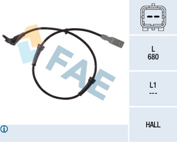 FAE ABS Sensor Raddrehzahl 78036 FüR SW 3A CC 3H Peugeot 307 3E Break 3B 16V Hdi-image