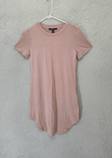 Forever 21 Women Dress Small Rayon Blend Crew Neck Casual Fit Mini Shirt