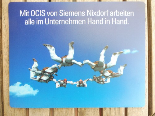 90th Fallschirmspringer Mauspad Mousepad Reklame Werbung Siemens Nixdorf Sammler