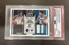 2020 Contenders A.Edwards/L.Ball Rookie Ticket Dual Swatches Psa 10 