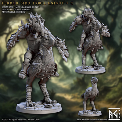 Troll Knight - Terror Bird Mounted - Artisan Guild - Dungeons and Dragons