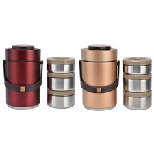 2.3L Vakuum Lunch Box Edelstahl 3 Schichten Warmhalten Für Arbeit