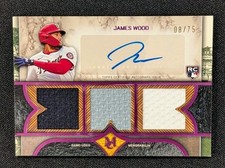 2025 Topps Museum Collection James Wood ROOKIE Purple 8 /75 Game Used Relics RC