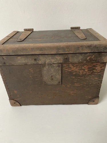 WW2 Wooden Box BRITISH ARMY MILITARY FIELD TELEPHONE Box Only