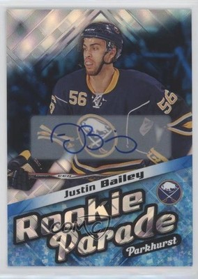 2016-17 Upper Deck Parkhurst Rookie Parade Blue Justin Bailey #RP3 Auto 0m8f