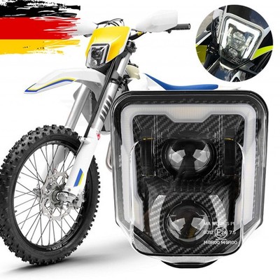 LED Scheinwerfer Kohlefaser für Husqvarna Supermotor 501 701 FE TE 250 350 450