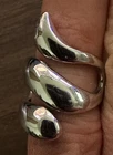Vtg Sterling Silver 925 Ring size 7 Modernist Design 5grams