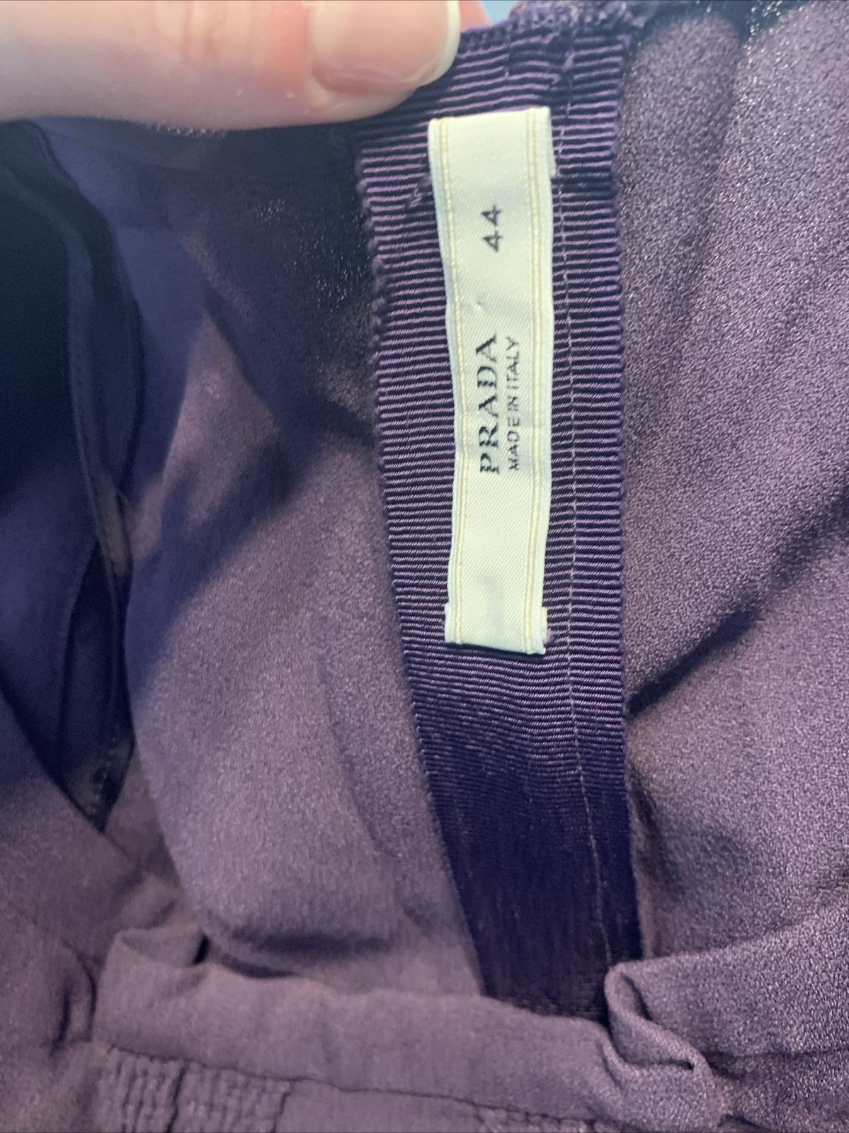 Prada Authentic Solid Plum Purple Short Sleeve Kn… - image 5