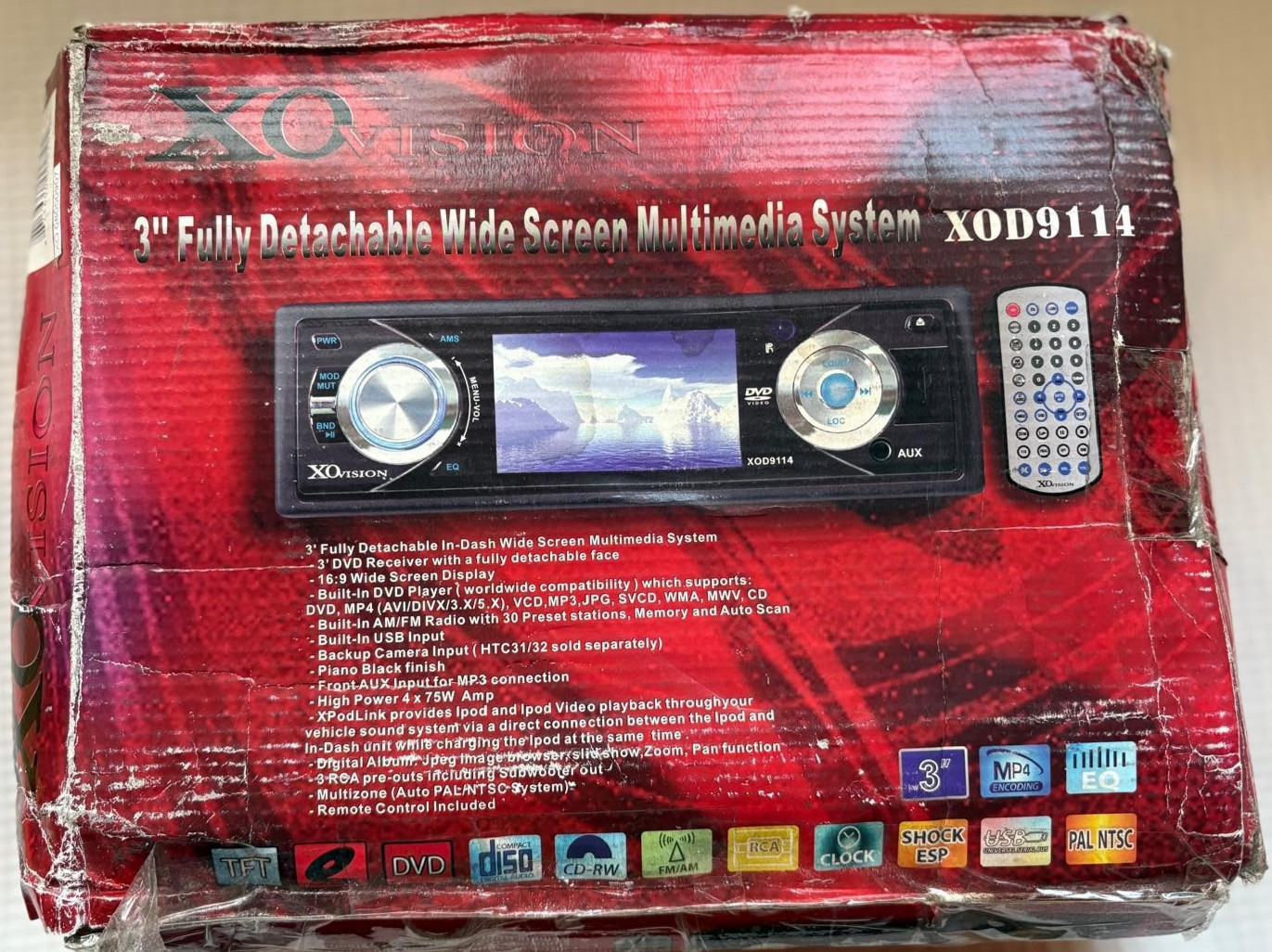 XO Vision 3" in-Dash Widescreen Multimedia System / XOD9114