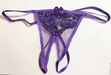 Shirley of Hollywood IS-25226 Dainty Open Crotch Panties in Purple for S/M - Ele