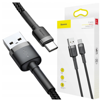 Baseus Cafule 2A Usb-Auf-Usb-C-Kabel 2 M (Grau-Schwarz)