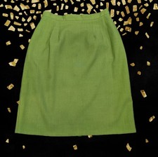 Skirt Michele 70s Lime Green Size 10 Cotton Made In USA Label