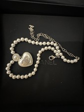  Pearls & Heart CHANEL choker. Authentic, stamped, comes with original box.