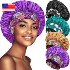 Satin Bonnet Hair Bonnet for Sleeping, Sleep Bonnets for Women                