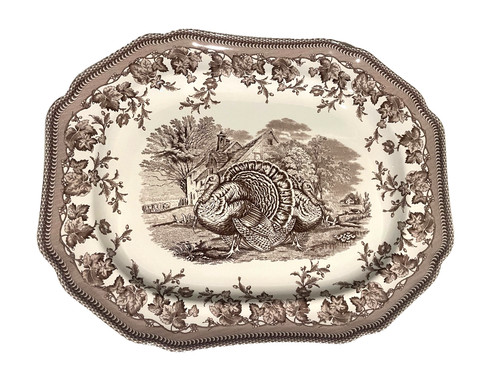 Spode (Williams Sonoma) Westbourne pattern Turkey Platter - No Chips - FastShip!