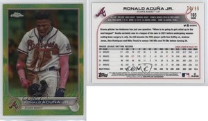 2022 Topps Chrome Sonic Green & Yellow Pulse Refractor /99 Ronald Acuna Jr Acuña