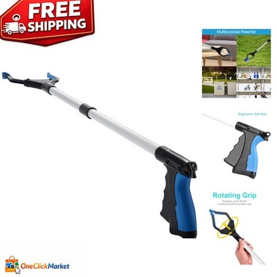 Heavy-Duty 32-Inch Trash Grabber with Rotating Head - Ideal for Litter Picking